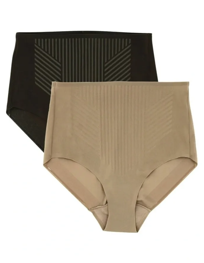 Miraclesuit Shapewear High Waist Light Tummy Control Brief Pack Of 2 in Multi