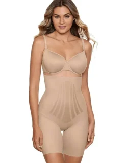 Miraclesuit Shapewear Lycra FitSense Extra High Waist Thigh Shaper in Warm Beige