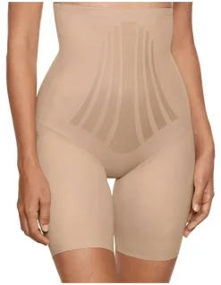 Miraclesuit Shapewear Lycra FitSense Extra High Waist Thigh Shaper in Warm Beige