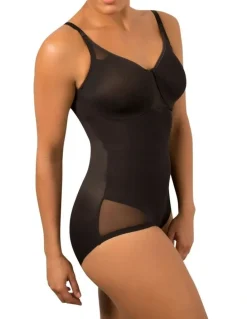 Miraclesuit Shapewear Sheer Shaping Extra-Firm Control Underwire Bodybriefer in Black