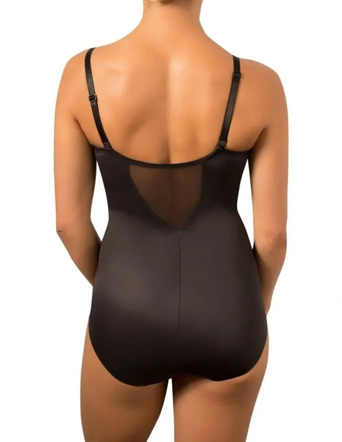 Miraclesuit Shapewear Sheer Shaping Extra-Firm Control Underwire Bodybriefer in Black