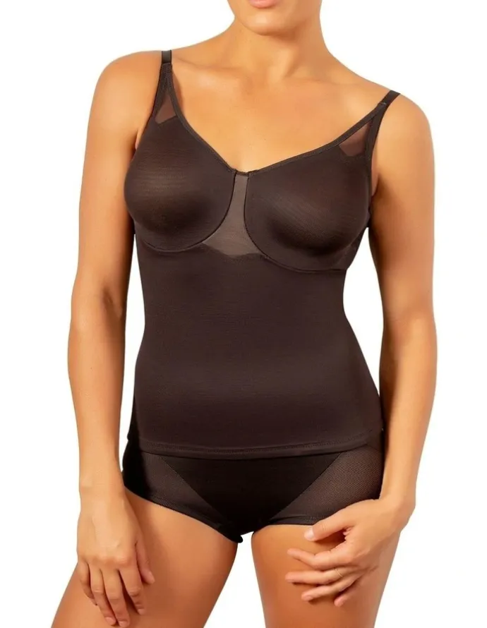 Miraclesuit Shapewear Sheer Shaping Camisole with Underwire in Black