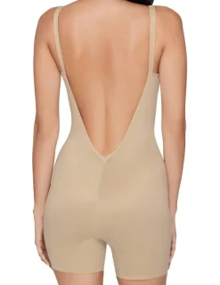 Miraclesuit Shapewear Show Stopper Backless Shapewear Full Body Romper in Warm Beige