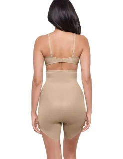 Miraclesuit Shapewear Showstopper Slanted Hem Ultra-High Waist Shaping Short in Warm Beige