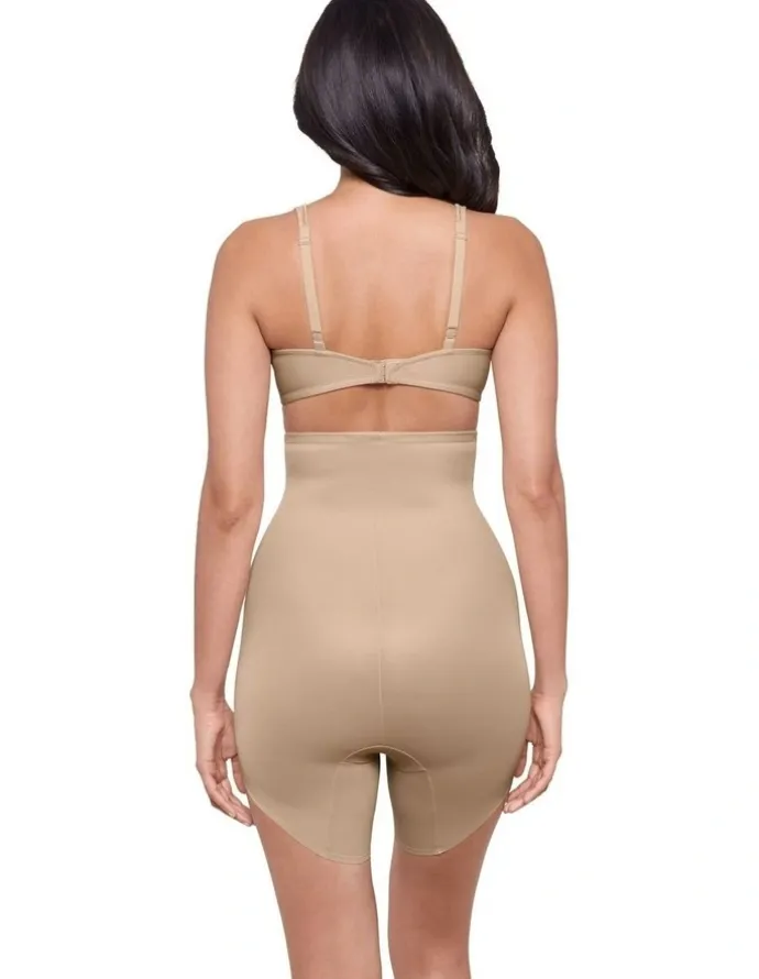 Miraclesuit Shapewear Showstopper Slanted Hem Ultra-High Waist Shaping Short in Warm Beige