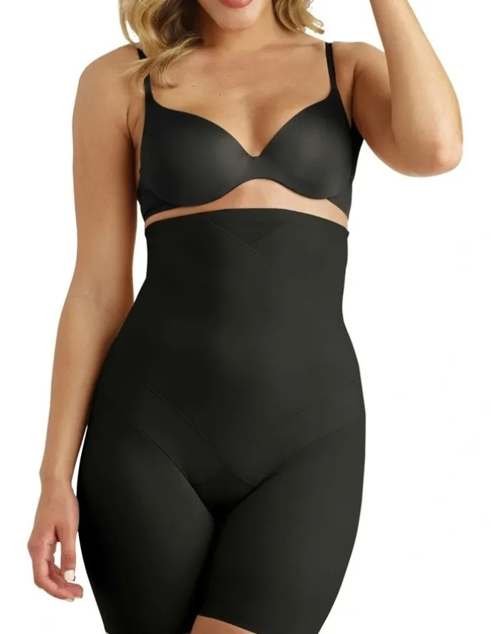 Miraclesuit Shapewear Tummy Tuck High-Waist Thigh Slimmer in Black