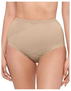 Miraclesuit Shapewear Tummy Tuck Extra Firm Control High Waist Shaping Brief in Warm Beige