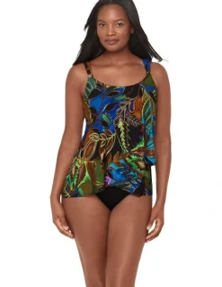 Miraclesuit Swim Amazonia Dazzle Underwired Draped Tankini Top