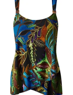 Miraclesuit Swim Amazonia Dazzle Underwired Draped Tankini Top