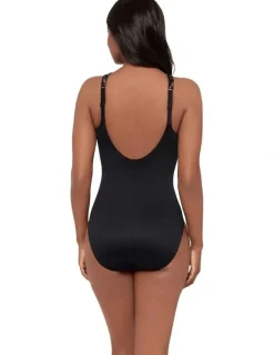 Miraclesuit Swim Costa D'Oro Aphrodite High Neck Shaping Swimsuit in Black