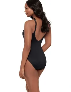 Miraclesuit Swim Costa D'Oro Aphrodite High Neck Shaping Swimsuit in Black