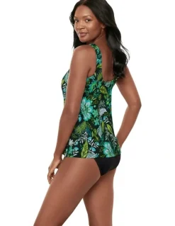 miraclesuit Swim Florica Ursula Underwired High Neck Tankini Top in Black