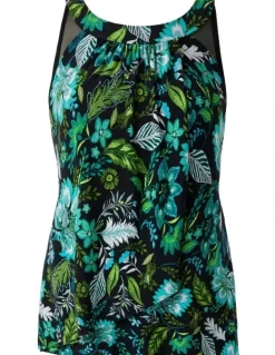 miraclesuit Swim Florica Ursula Underwired High Neck Tankini Top in Black