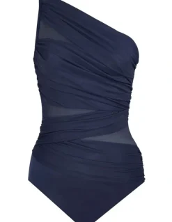 miraclesuit Swim Network Jena One Shoulder Shaping Swimsuit in Midnight