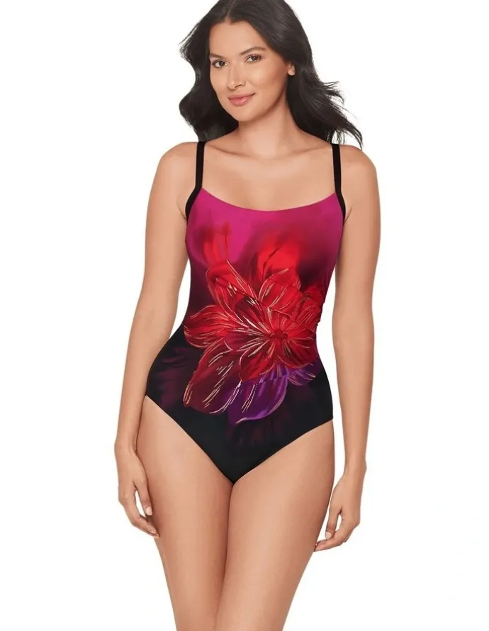 Miraclesuit Swim Petali Rosa Starr Underwired One Piece Shaping Swimsuit