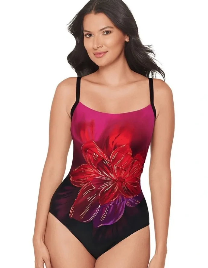 Miraclesuit Swim Petali Rosa Starr Underwired One Piece Shaping Swimsuit
