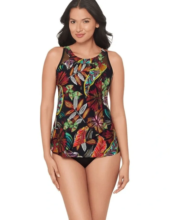 Miraclesuit Swim Pluma Orla Underwired High Neck Tankini Top