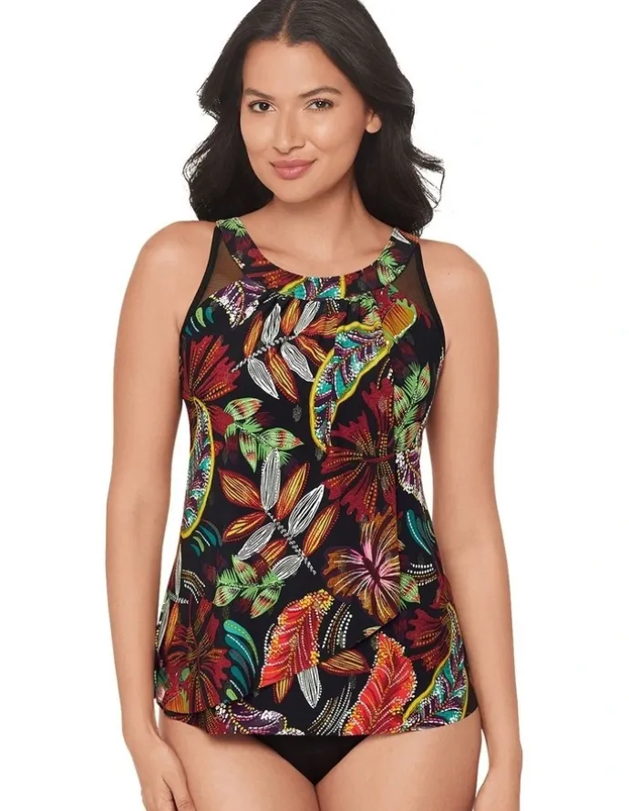 Miraclesuit Swim Pluma Orla Underwired High Neck Tankini Top