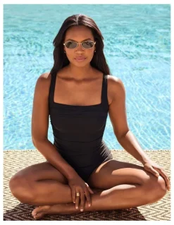 Miraclesuit Swim Rock Solid Polaris Wired Square Neck One-Piece Shaping Swimsuit