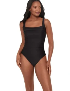 Miraclesuit Swim Rock Solid Polaris Wired Square Neck One-Piece Shaping Swimsuit