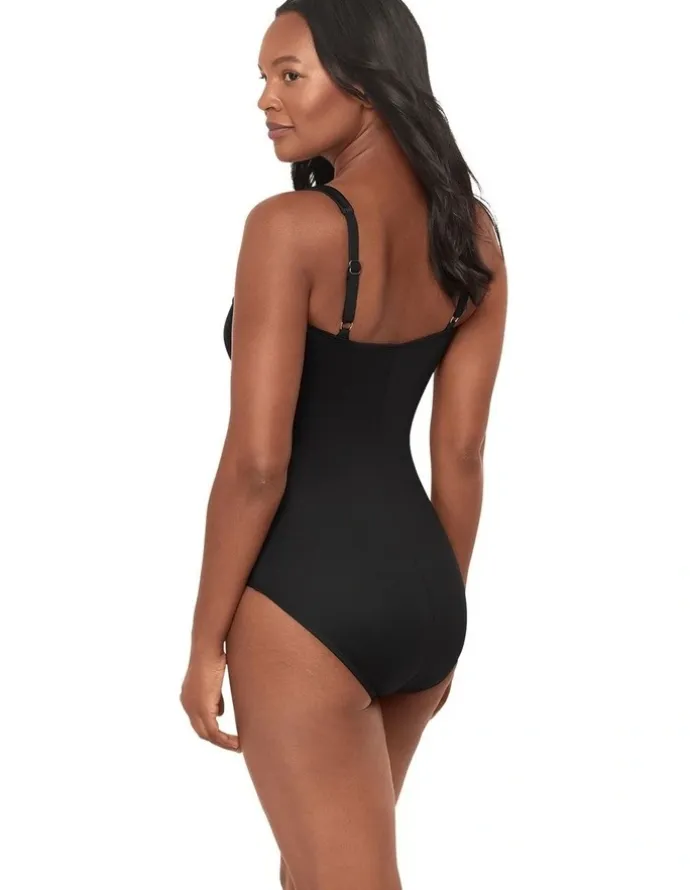 Miraclesuit Swim Rock Solid Polaris Wired Square Neck One-Piece Shaping Swimsuit