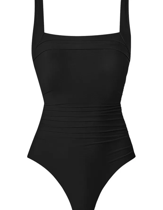 Miraclesuit Swim Rock Solid Polaris Wired Square Neck One-Piece Shaping Swimsuit