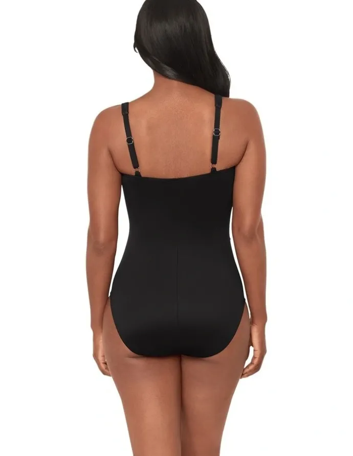 Miraclesuit Swim Rock Solid Polaris Wired Square Neck One-Piece Shaping Swimsuit