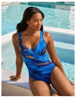 Miraclesuit Swim Stellar Nova It's a Wrap Underwired Tummy Control Swimsuit