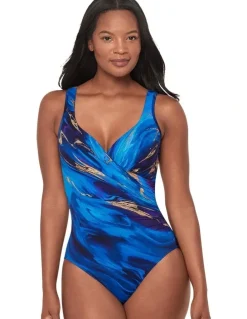 Miraclesuit Swim Stellar Nova It's a Wrap Underwired Tummy Control Swimsuit