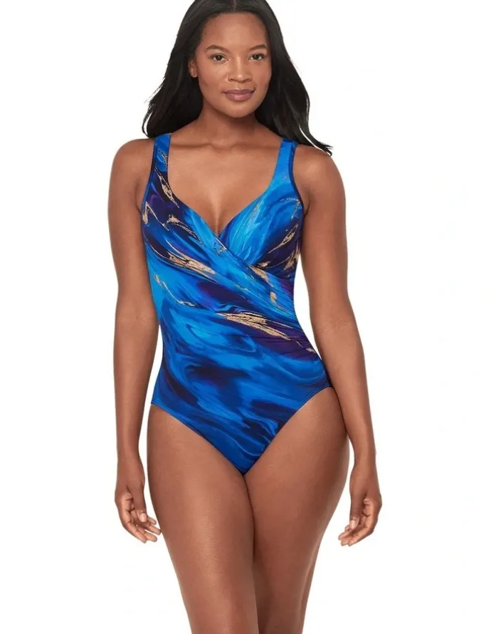 Miraclesuit Swim Stellar Nova It's a Wrap Underwired Tummy Control Swimsuit