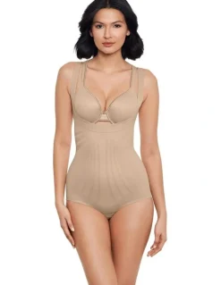 Miraclesuit Shapewear Modern Miracle Lycra Fit Sense Cupless Body Shaper in Warm Beige