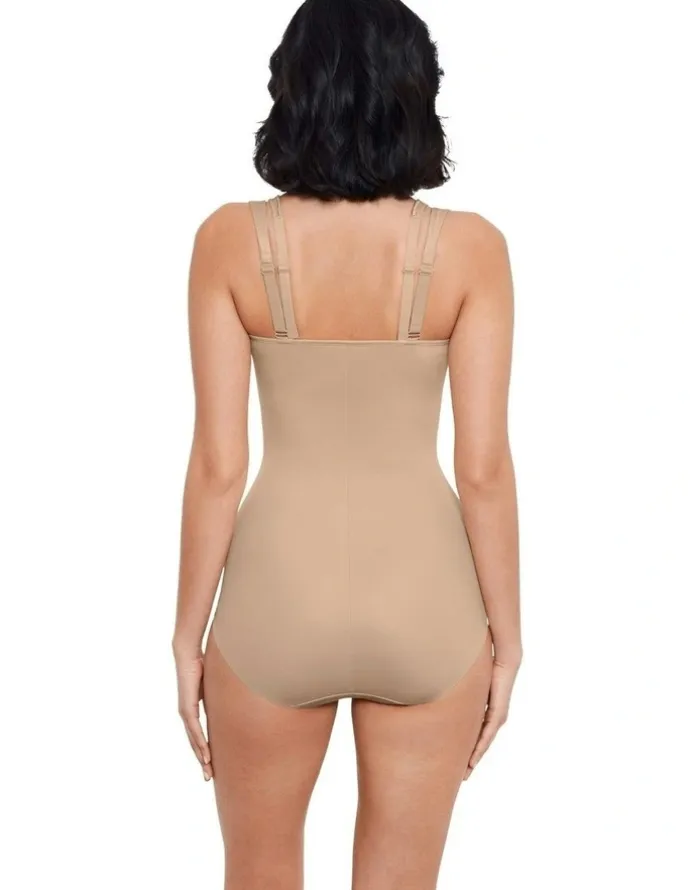 Miraclesuit Shapewear Modern Miracle Lycra Fit Sense Cupless Body Shaper in Warm Beige