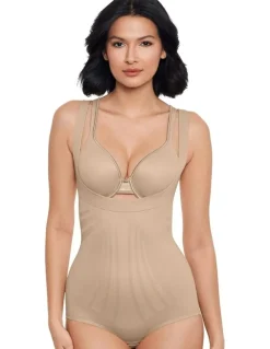 Miraclesuit Shapewear Modern Miracle Lycra Fit Sense Cupless Body Shaper in Warm Beige