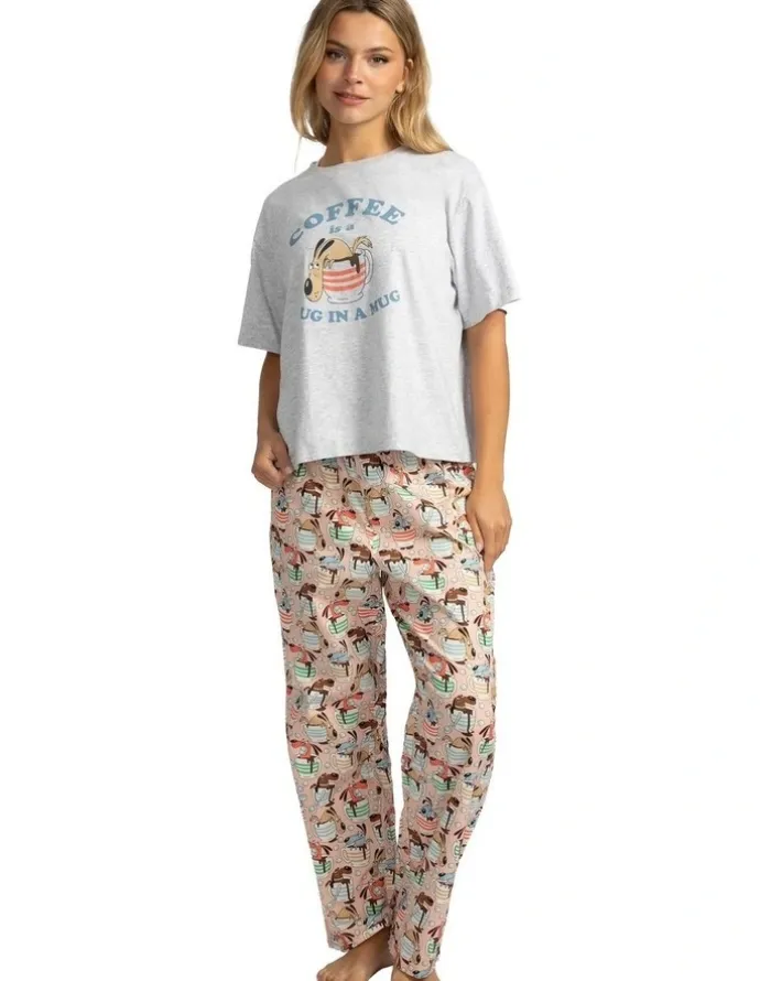 Mitch Dowd Mitch Dowd - Women's Cuppa Dog Pyjama Pants - Pink