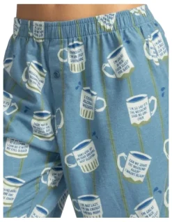 Mitch Dowd Mitch Dowd - Women's Cuppa Joe Flannel Pyjama Pant - Blue
