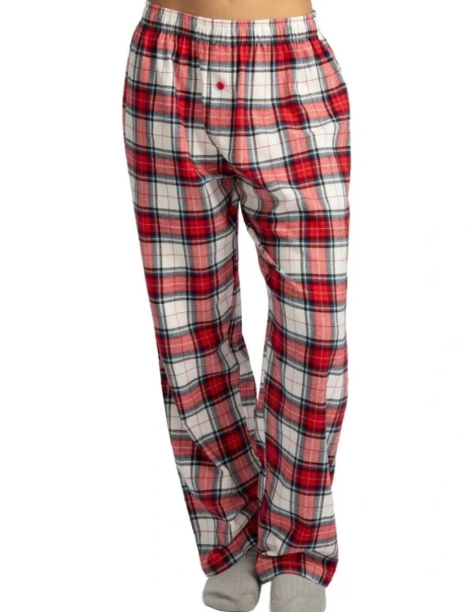 Mitch Dowd Mitch Dowd - Women's Red Check Flannel Pyjama Pants