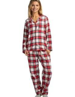 Mitch Dowd Mitch Dowd - Women's Red Check Flannel Pyjama Set