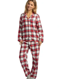 Mitch Dowd Mitch Dowd - Women's Red Check Flannel Pyjama Set