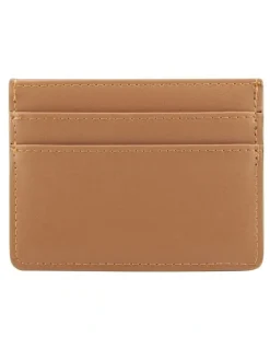 Mocha Avery Simple Card Holder in Tan