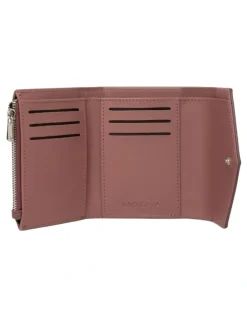 Mocha Brooklyn Small Wallet in Tulipwood