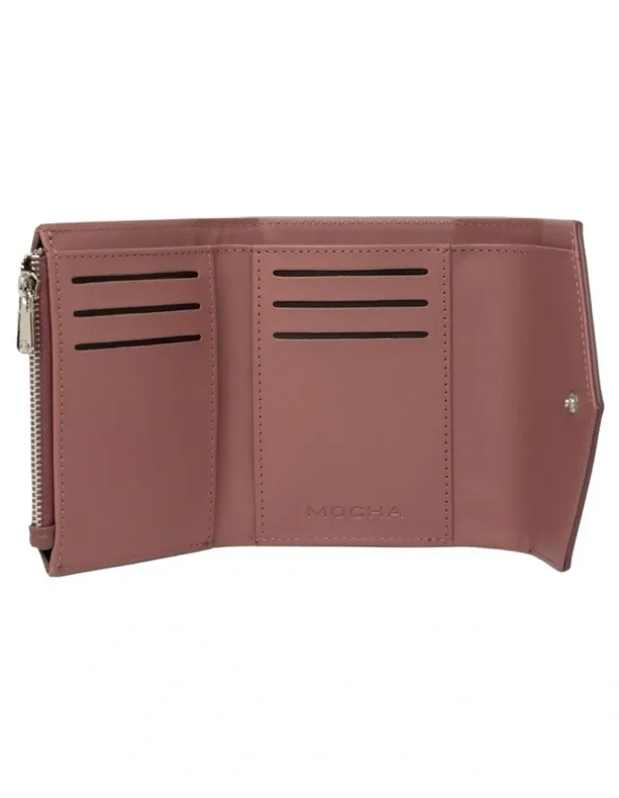 Mocha Brooklyn Small Wallet in Tulipwood
