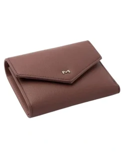 Mocha Brooklyn Small Wallet in Tulipwood