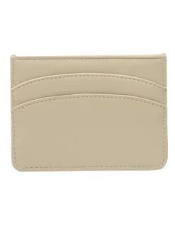 Mocha Claire Simple Card Holder in Light Olive