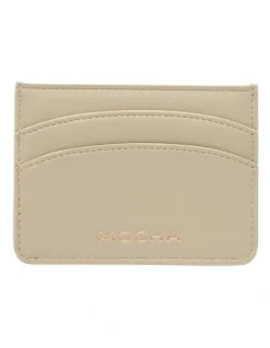 Mocha Claire Simple Card Holder in Light Olive
