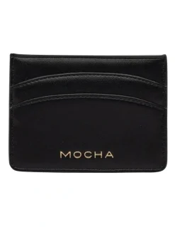 Mocha Claire Simple Card Holder in Black