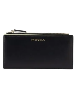 Mocha Classic Arya Wallet in Black/Matcha