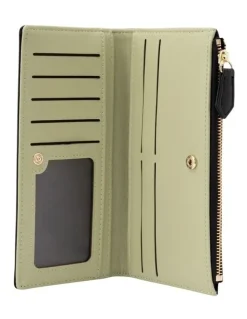Mocha Classic Arya Wallet in Black/Matcha