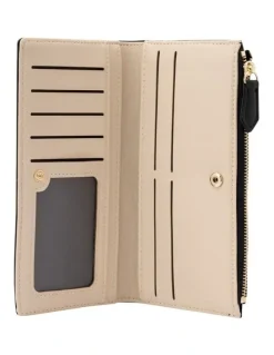 Mocha Classic Arya Wallet in Black/Ivory