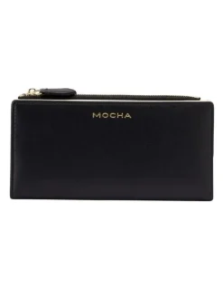 Mocha Classic Arya Wallet in Black/Ivory