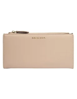 Mocha Classic Arya Wallet in Beige